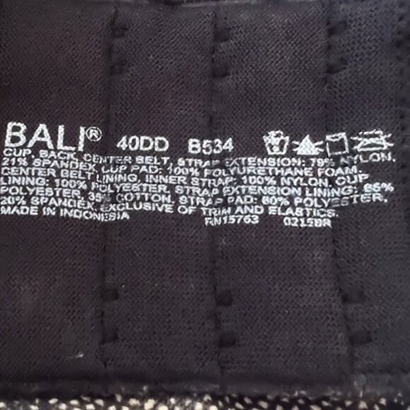 Bali 40DD  T-Shirt Bra Full Coverage Underwire Multiway Strap Lightly Lined - Picture 6 of 6